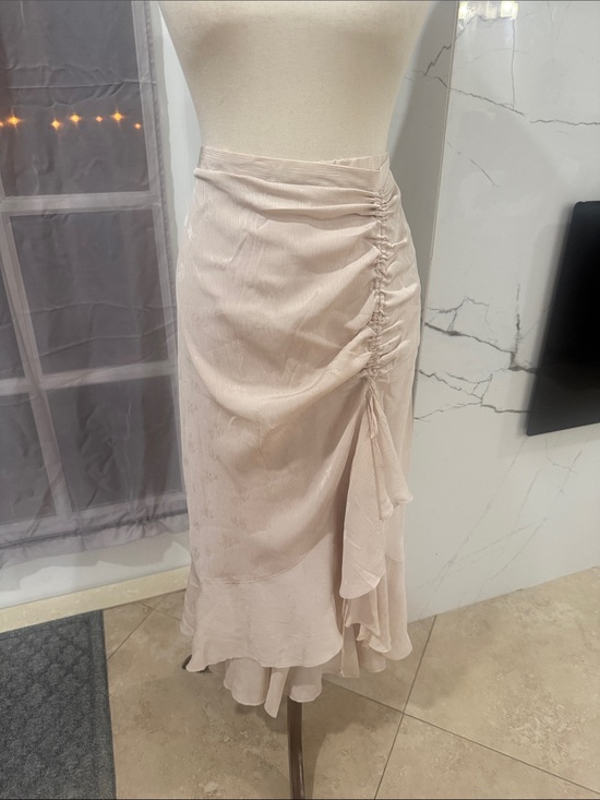 Max Studio Dresses & Skirts - Max Studio Blush Pink Ruched Side Midi Skirt